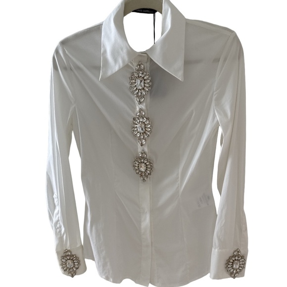 Flavio Castellani Tops - FLAVIO CASTELLANI BLOUSE SIZE 42 ITALIAN DESIGNER